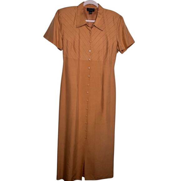 Spenser Jeremy Brown VTG 100% Silk Maxi Dress Size 14 - Picture 4 of 8